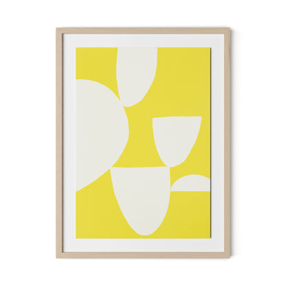 Meditation Goldenrod Framed Paper / 24 x 32 in / Natural Maple