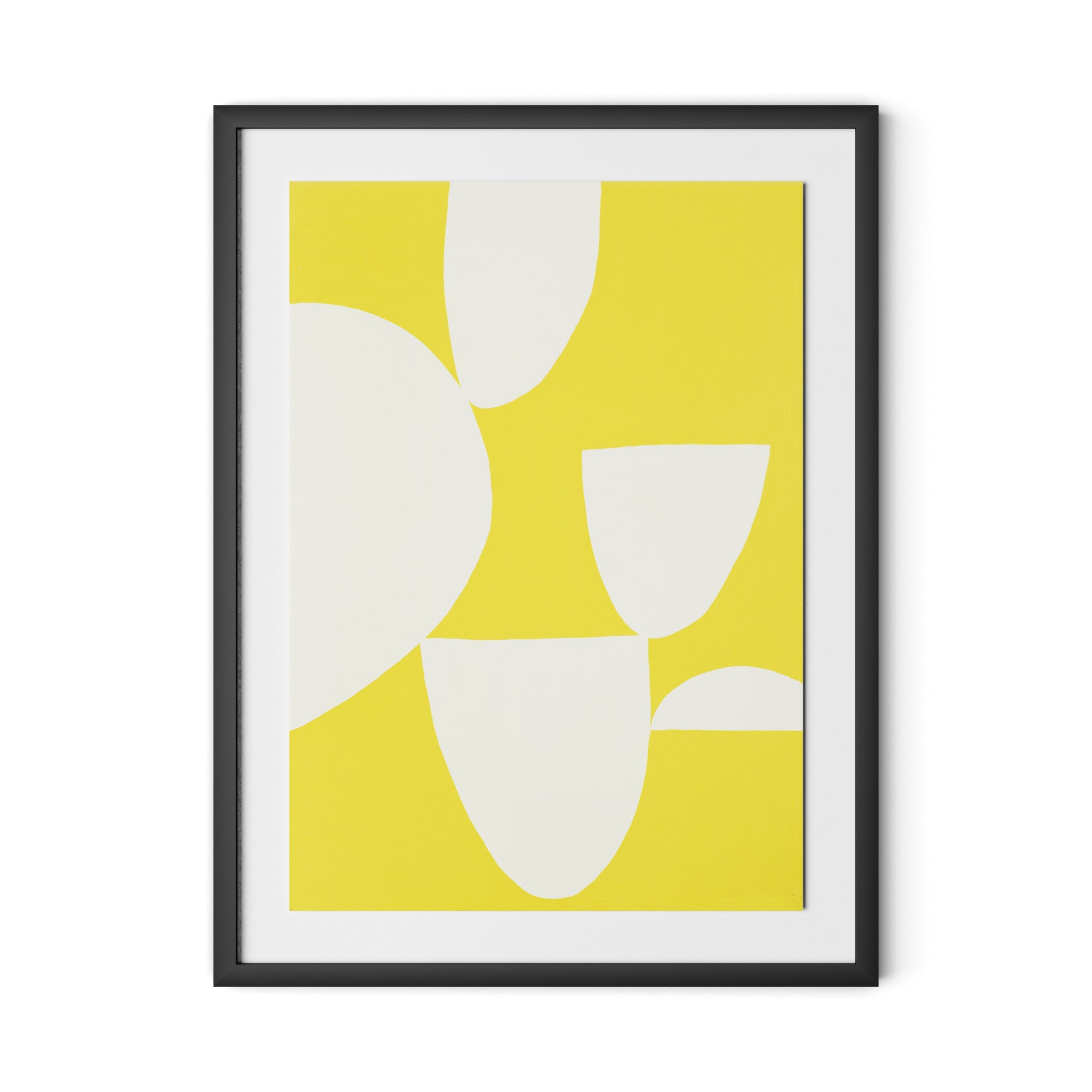 Meditation Goldenrod Framed Paper / 24 x 32 in / Black