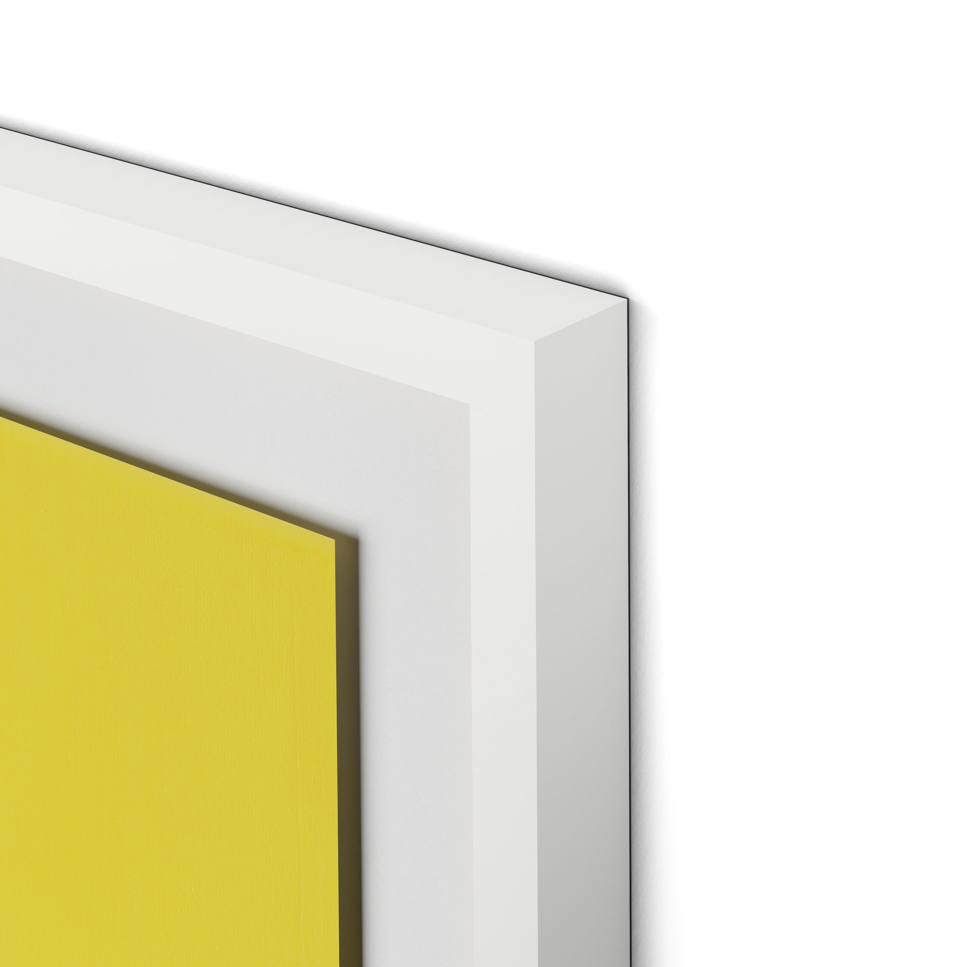 Meditation Goldenrod Framed Paper / 24 x 32 in / White