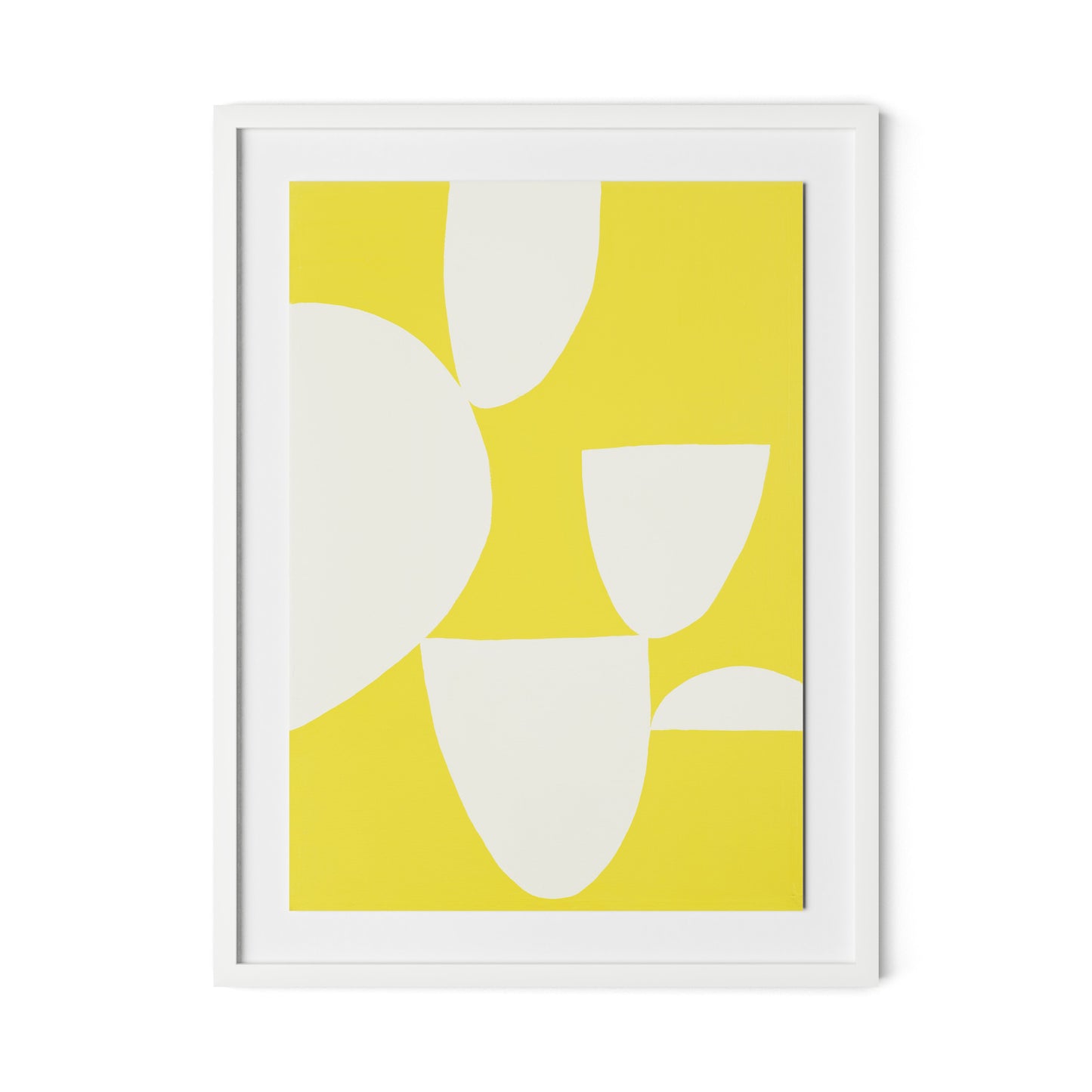 Meditation Goldenrod Framed Paper / 24 x 32 in / White