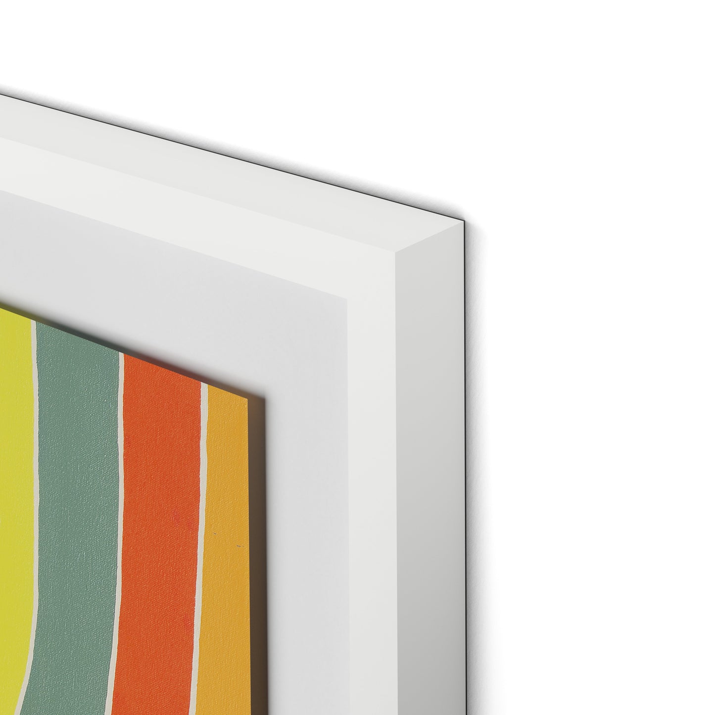 Overlapping Arcs Framed Paper / 29.5 x 32 in / White