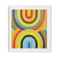 Overlapping Arcs Framed Paper / 29.5 x 32 in / White
