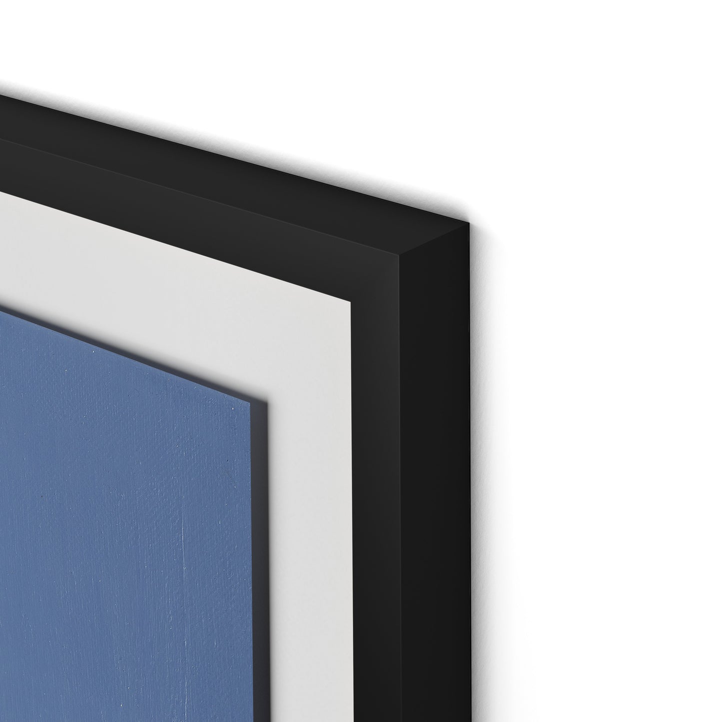 Meditation Blue Framed Paper / 24 x 32 in / Black