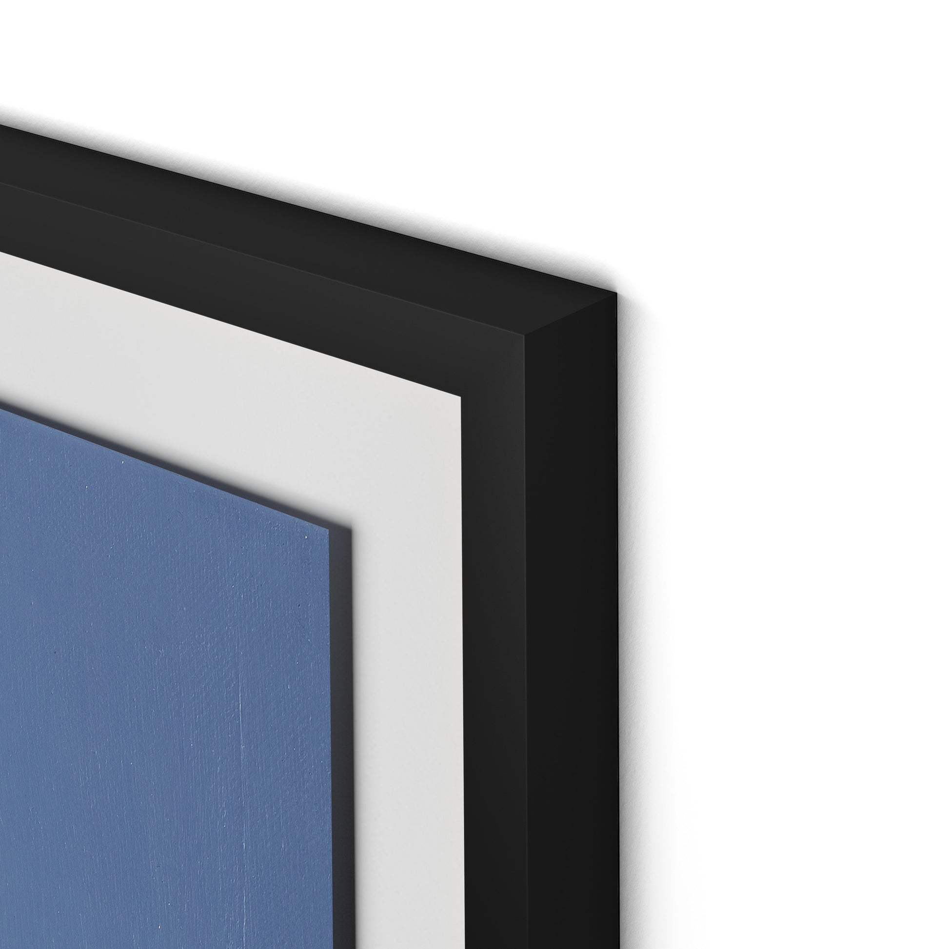 Meditation Blue Framed Paper / 24 x 32 in / Black