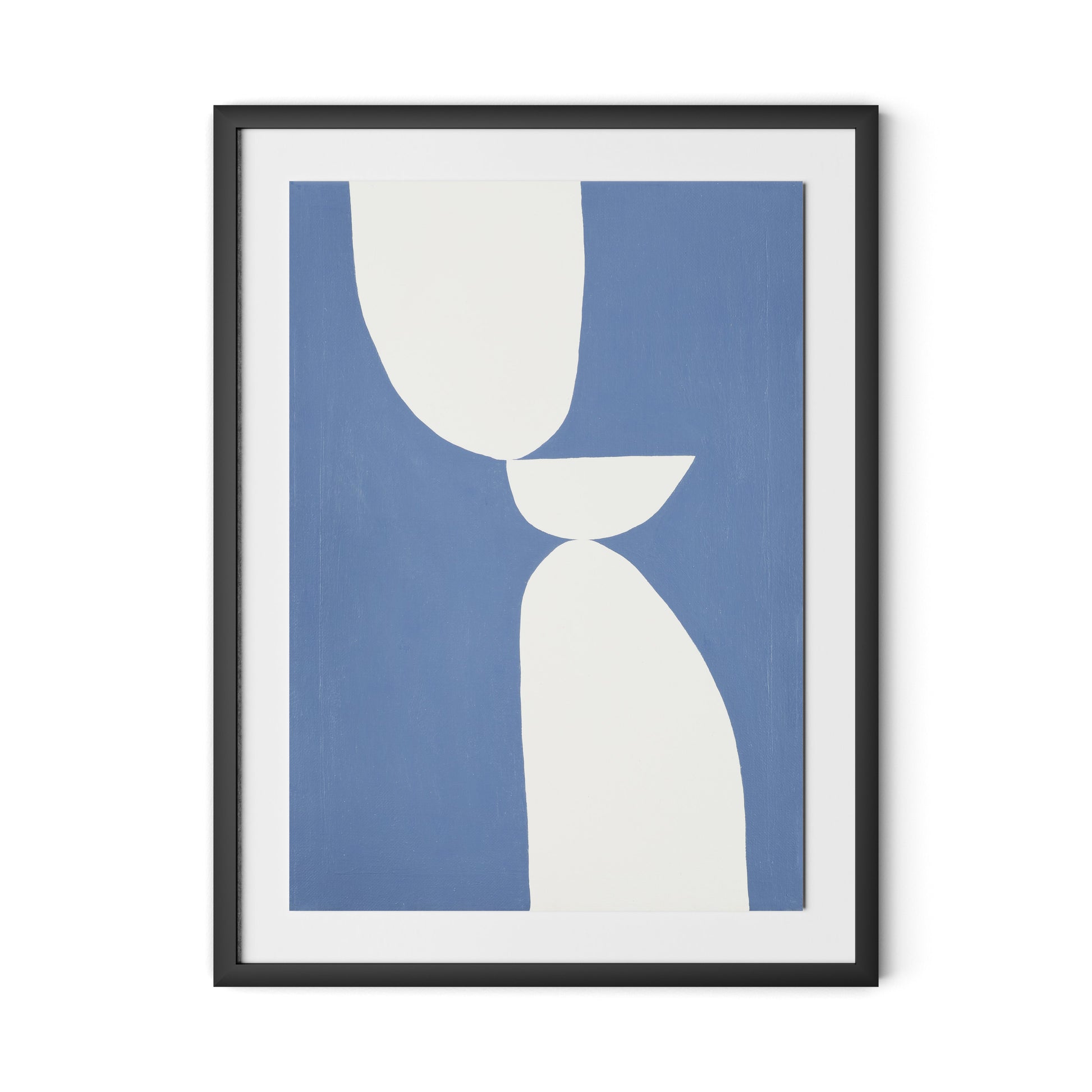 Meditation Blue Framed Paper / 24 x 32 in / Black