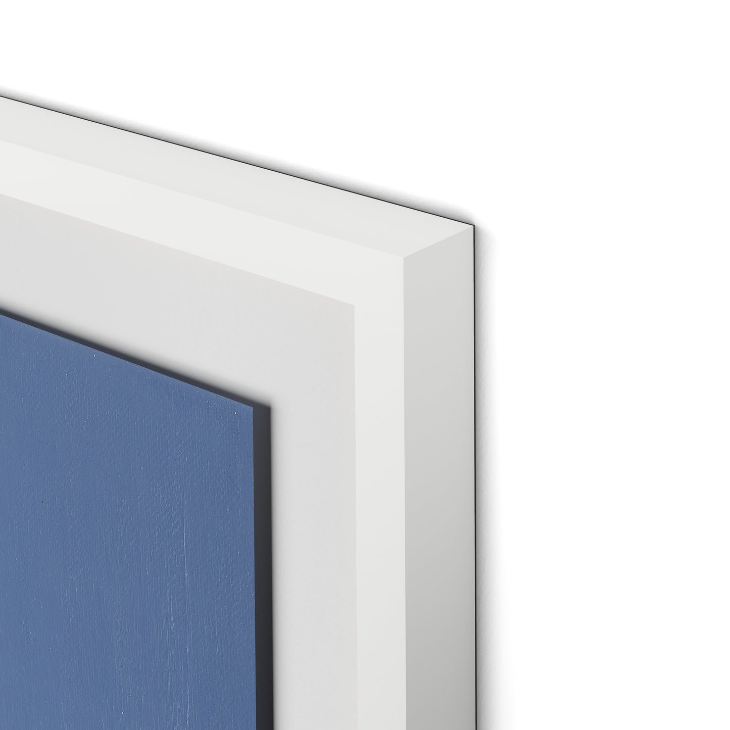 Meditation Blue Framed Paper / 24 x 32 in / White