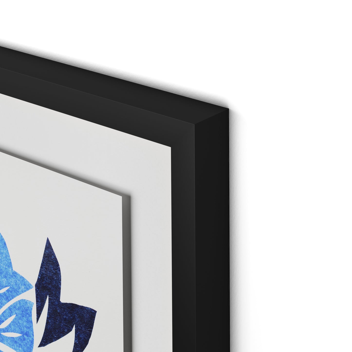 Blue Burst Framed Paper / 24 x 32 in / Black