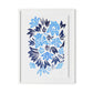 Blue Burst Framed Paper / 24 x 32 in / White