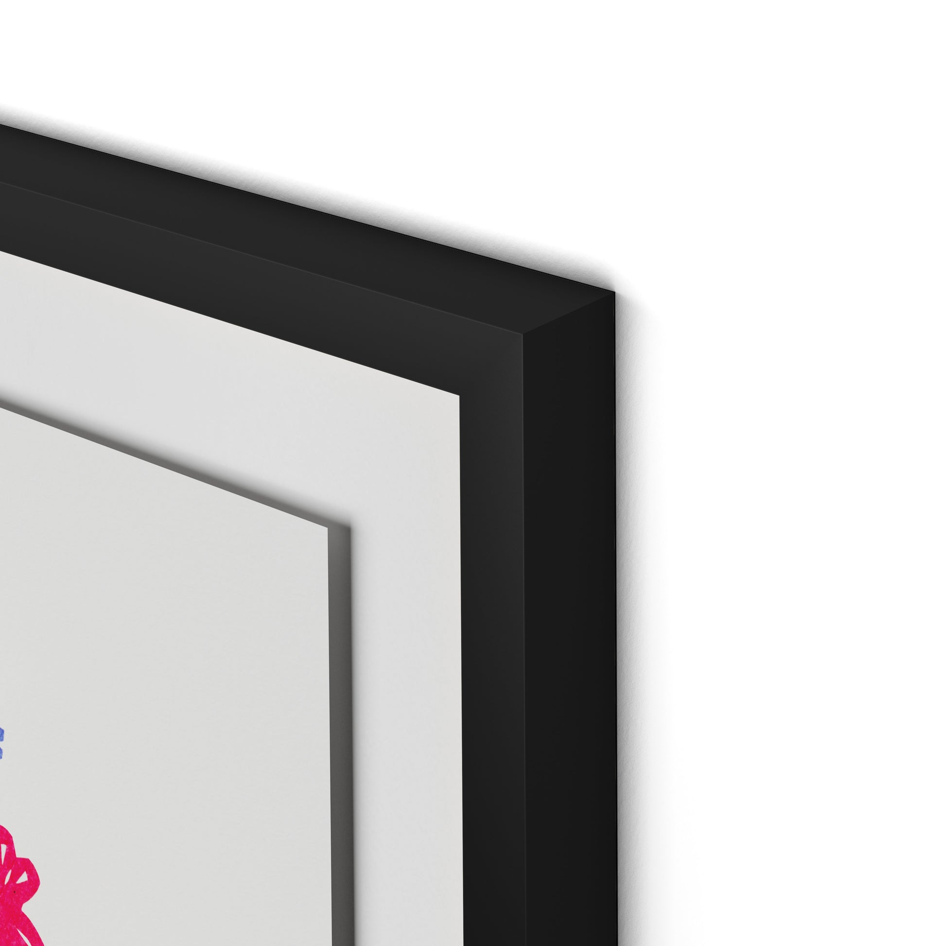 Blue Snake Framed Paper / 24 x 32 in / Black