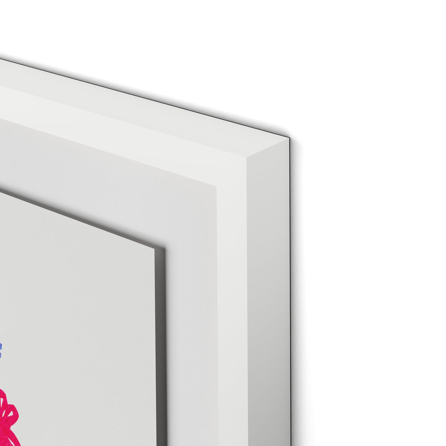 Blue Snake Framed Paper / 24 x 32 in / White