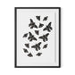 Black Moths Framed Paper / 24 x 32 in / Black