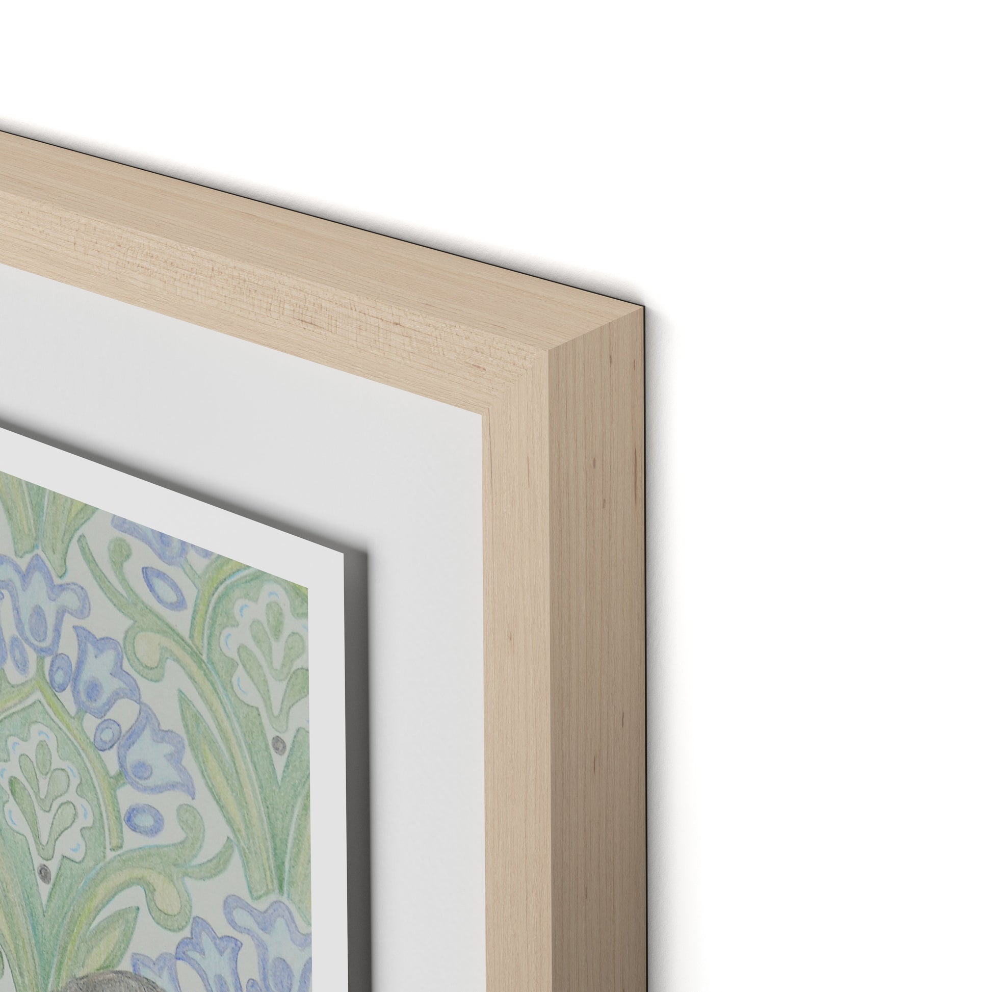 Here Hare Here Framed Paper / 18 x 24 in / Natural Maple