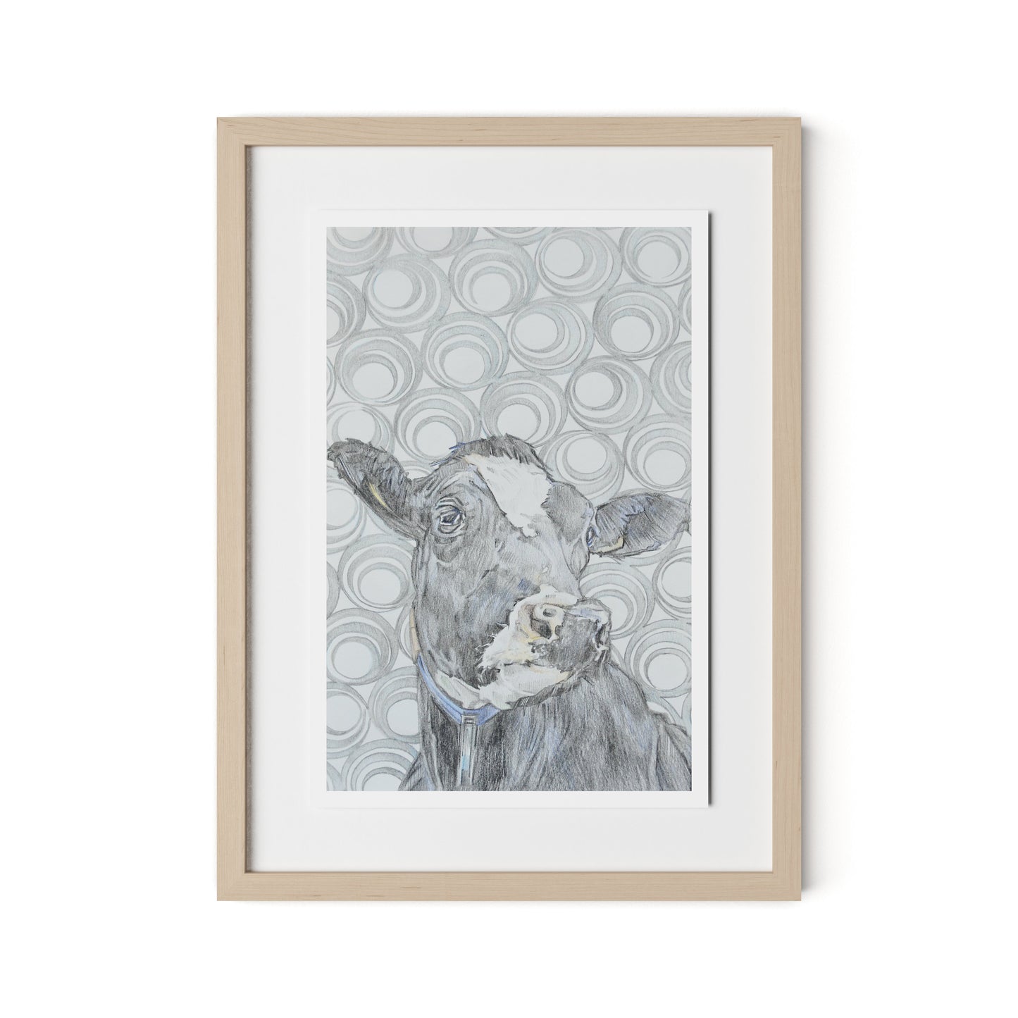 Holy Cow Patt-Ernz Framed Paper / 18 x 24 in / Natural Maple