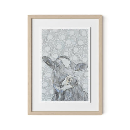 Holy Cow Patt-Ernz Framed Paper / 18 x 24 in / Natural Maple