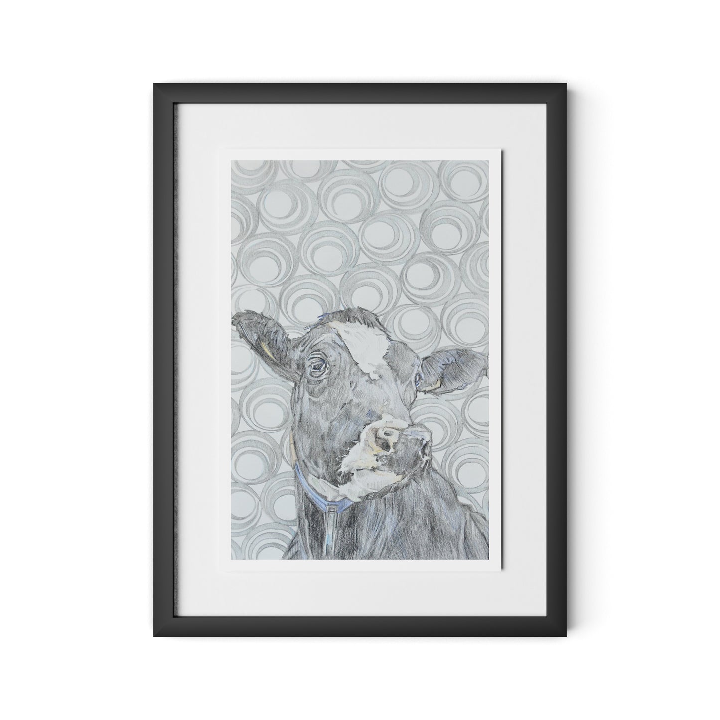 Holy Cow Patt-Ernz Framed Paper / 18 x 24 in / Black