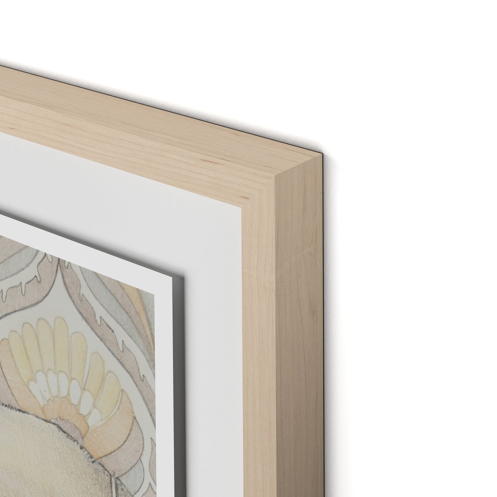 Akhal Teke Framed Paper / 18 x 24 in / Natural Maple