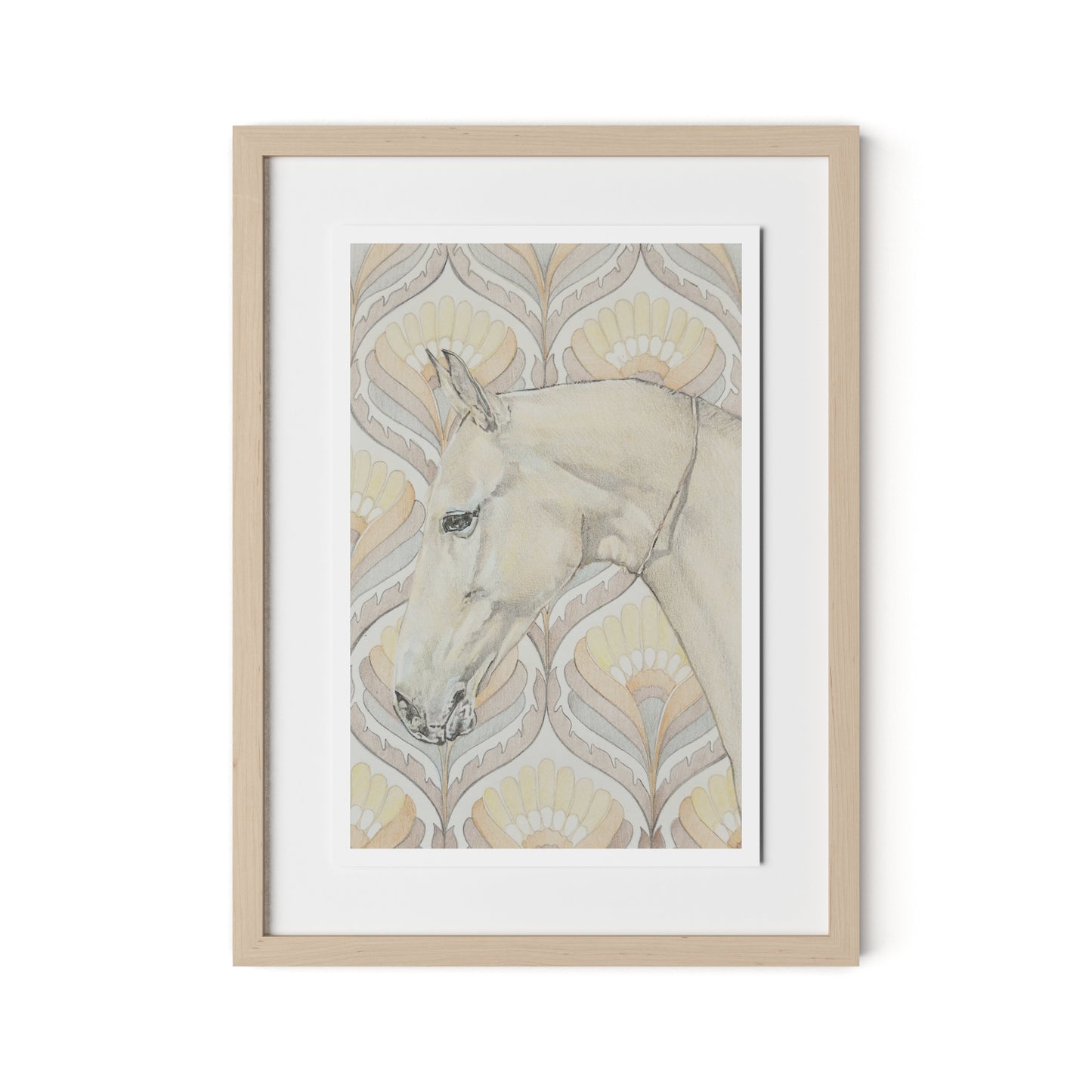 Akhal Teke Framed Paper / 18 x 24 in / Natural Maple