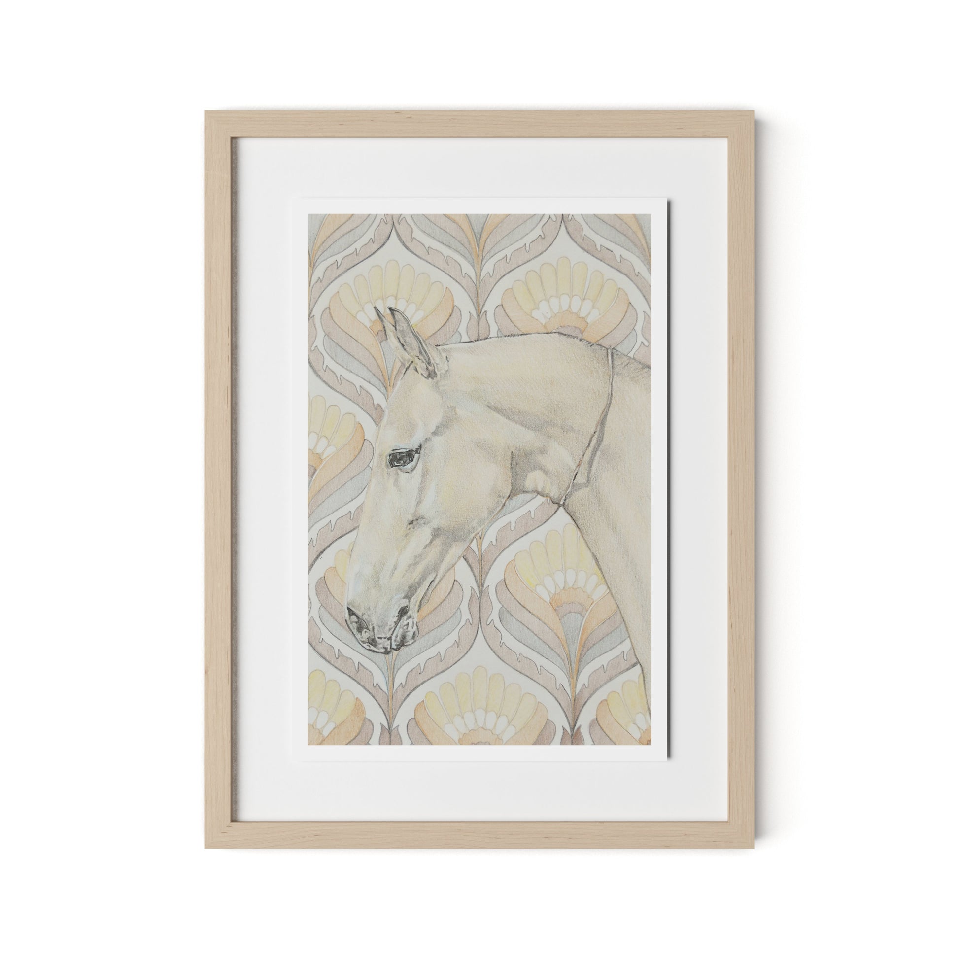 Akhal Teke Framed Paper / 18 x 24 in / Natural Maple