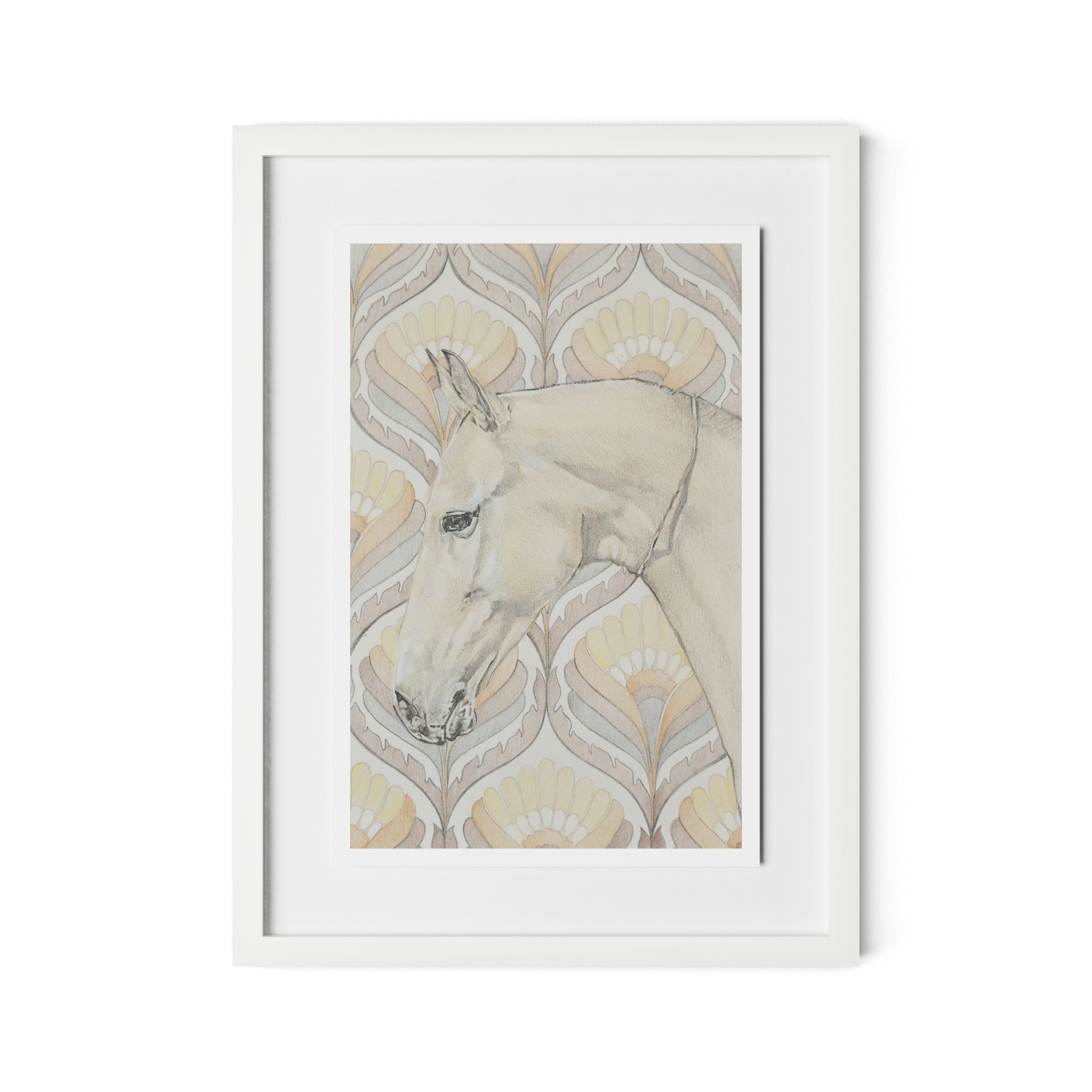 Akhal Teke Framed Paper / 18 x 24 in / White