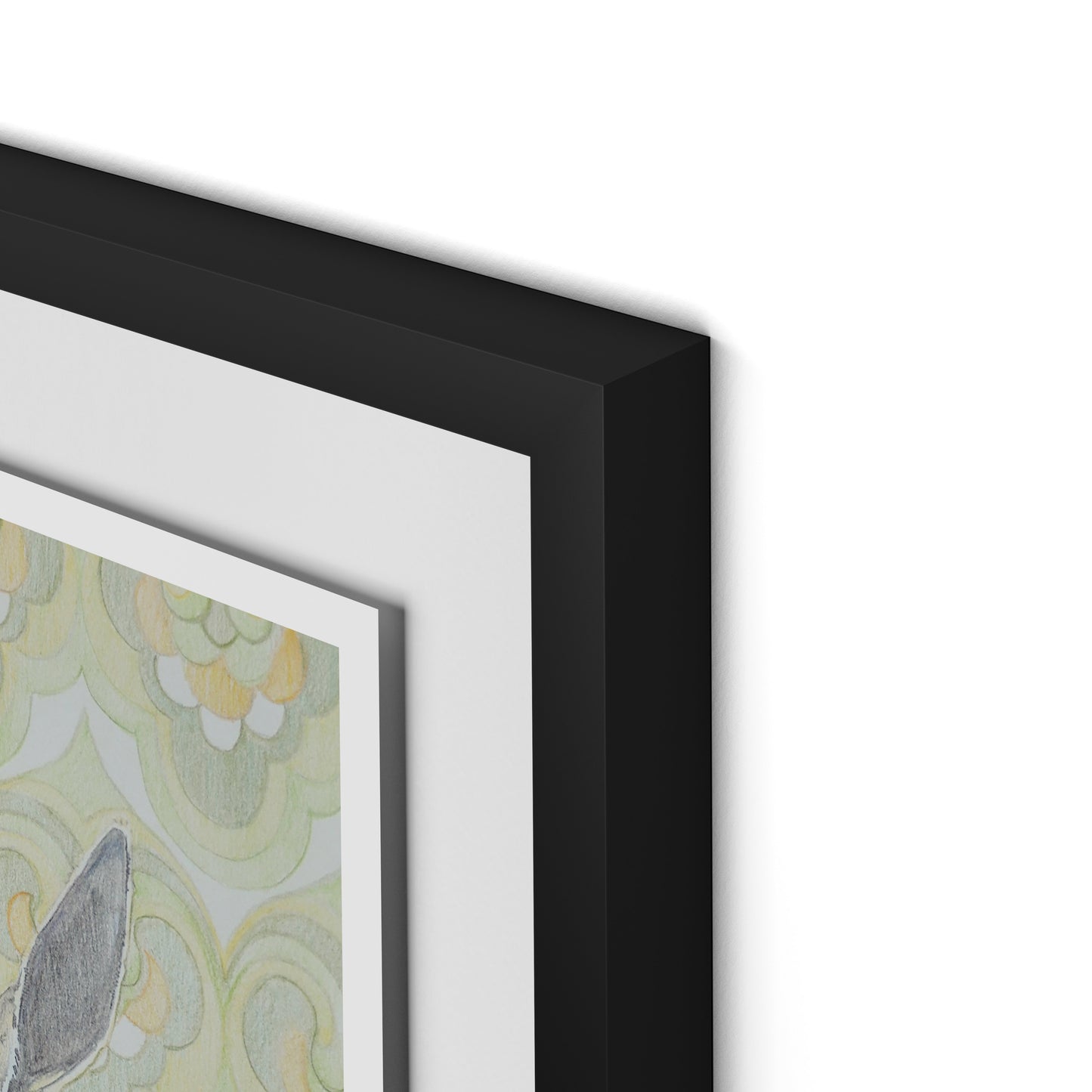 Gazelle Green Framed Paper / 18 x 24 in / Black
