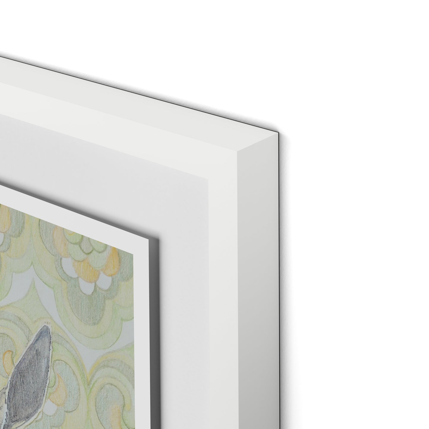 Gazelle Green Framed Paper / 18 x 24 in / White