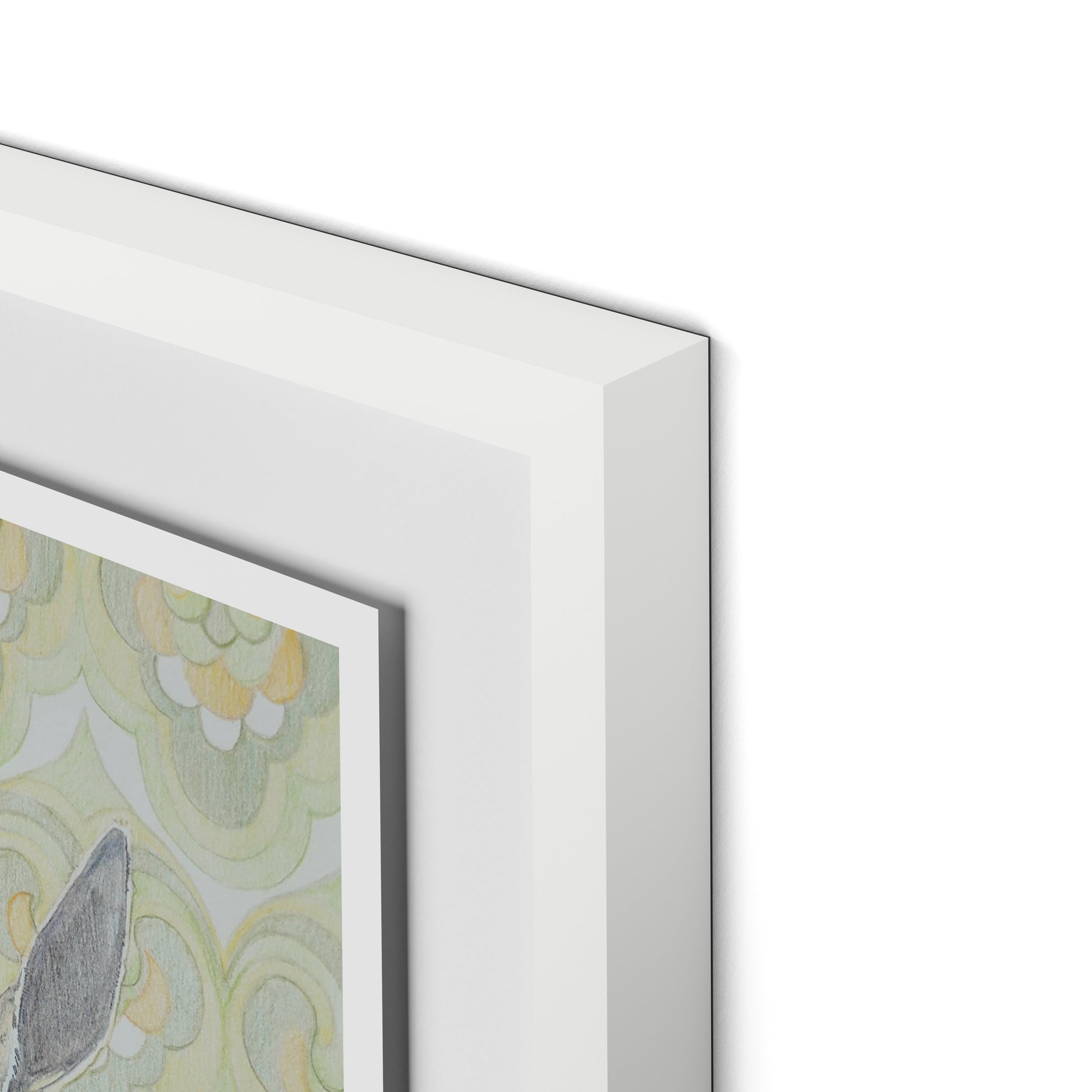 Gazelle Green Framed Paper / 18 x 24 in / White