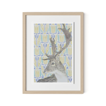 Woodland King Framed Paper / 18 x 24 in / Natural Maple