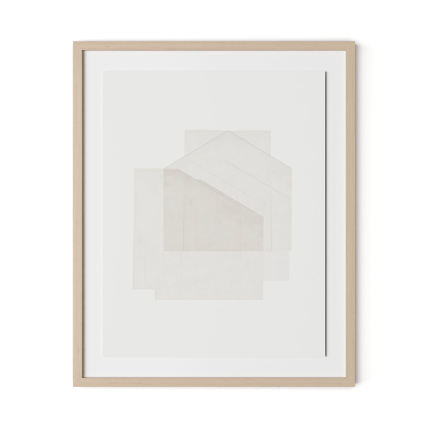 Box Framed Paper / 26 x 32 in / Natural Maple