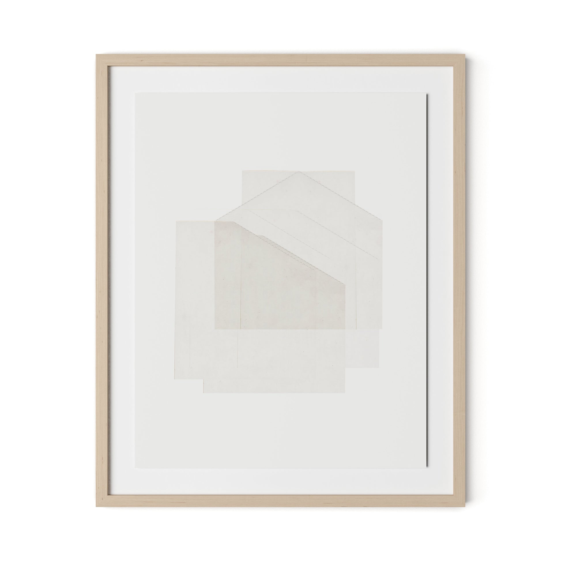 Box Framed Paper / 26 x 32 in / Natural Maple