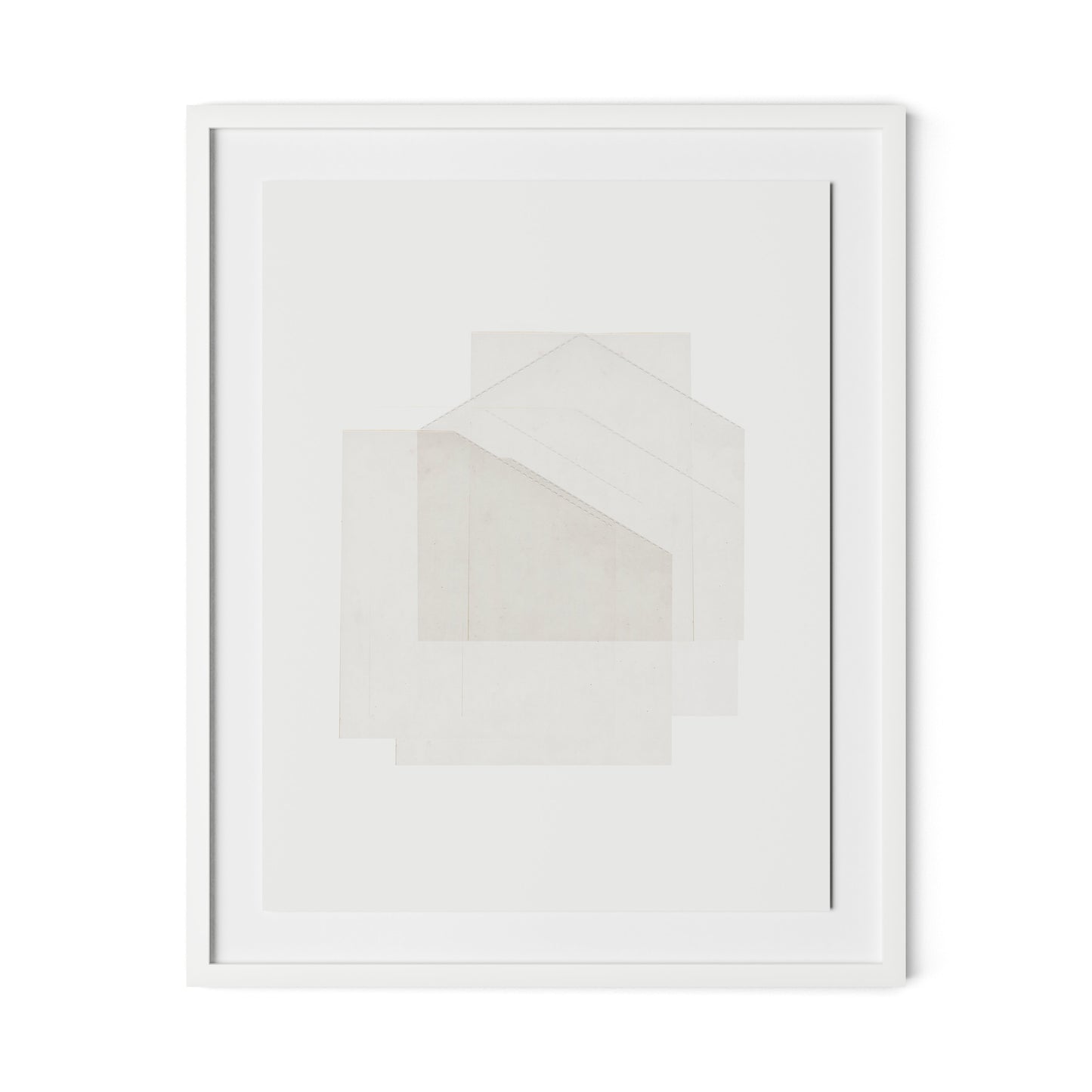 Box Framed Paper / 26 x 32 in / White