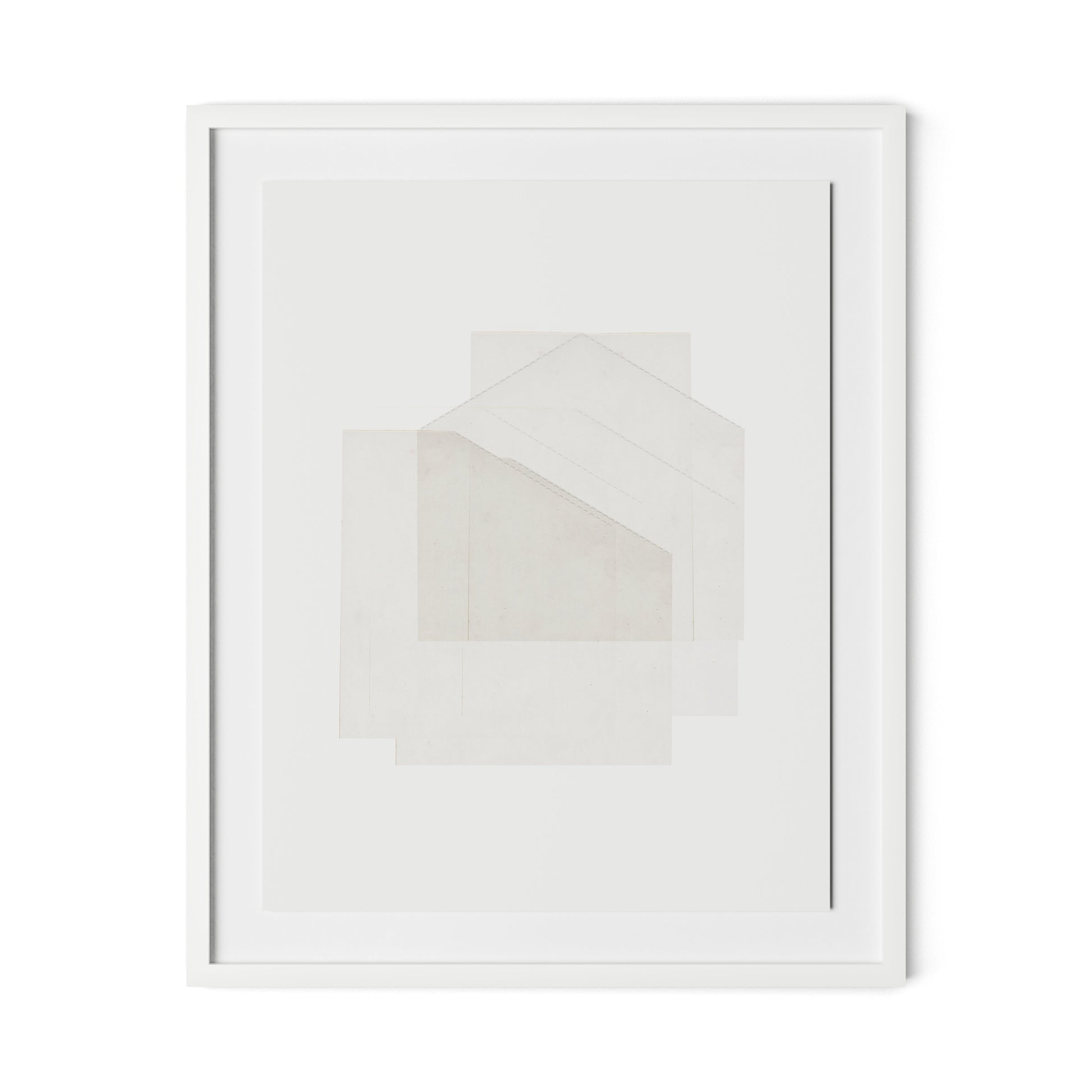 Box Framed Paper / 26 x 32 in / White