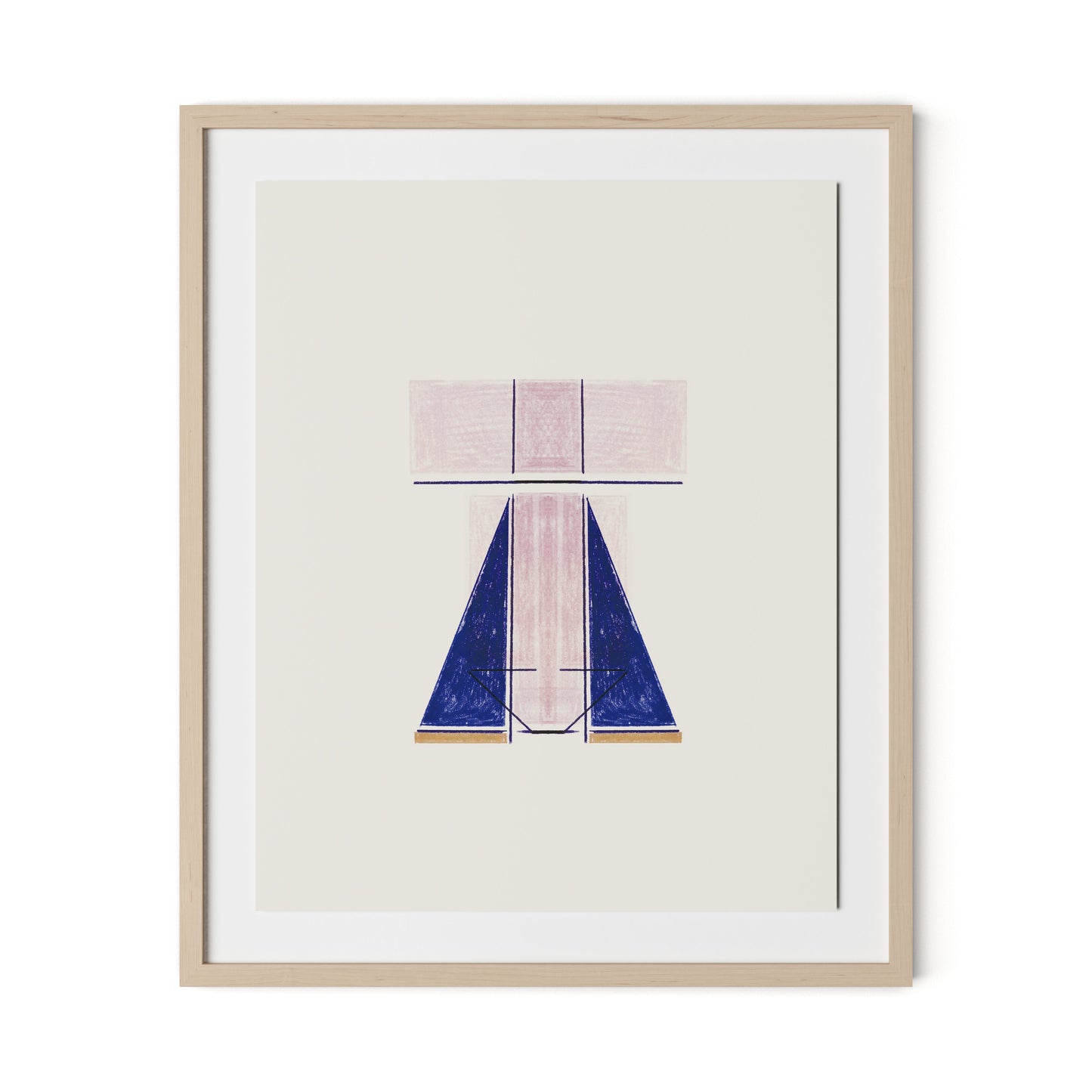 Structure Framed Paper / 26.5 x 32 in / Natural Maple