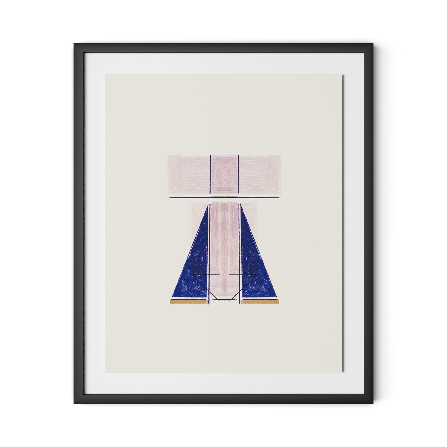 Structure Framed Paper / 26.5 x 32 in / Black