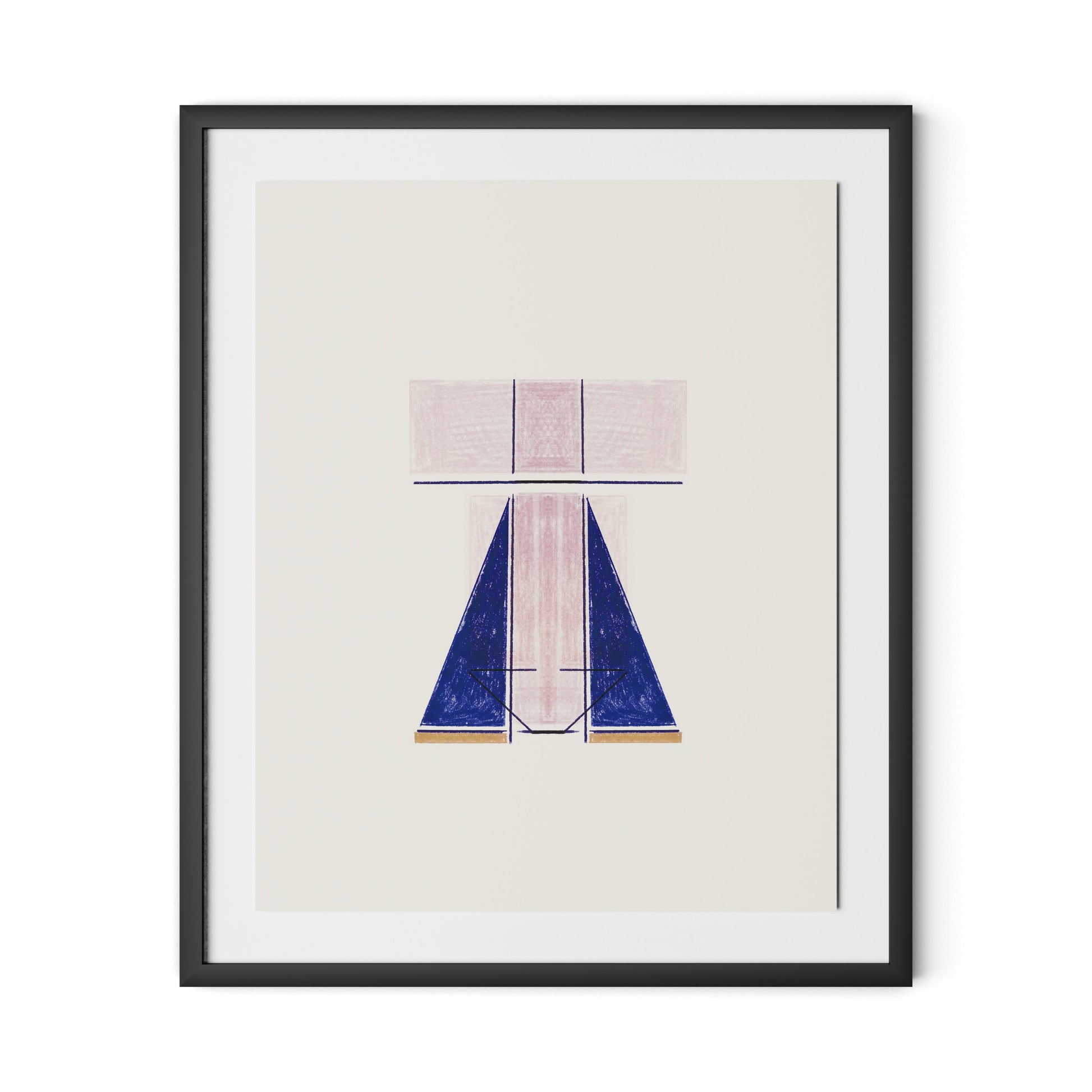 Structure Framed Paper / 26.5 x 32 in / Black