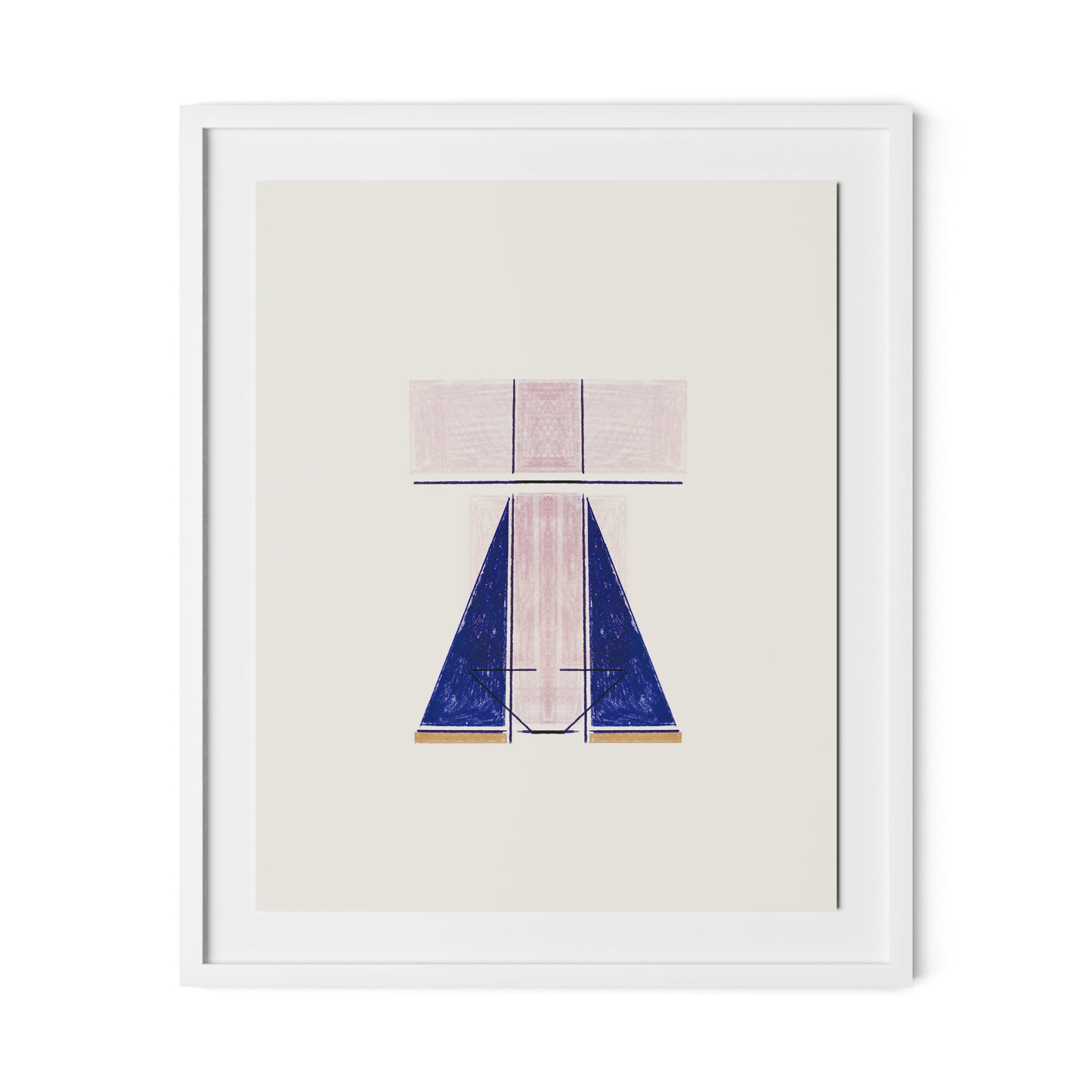 Structure Framed Paper / 26.5 x 32 in / White