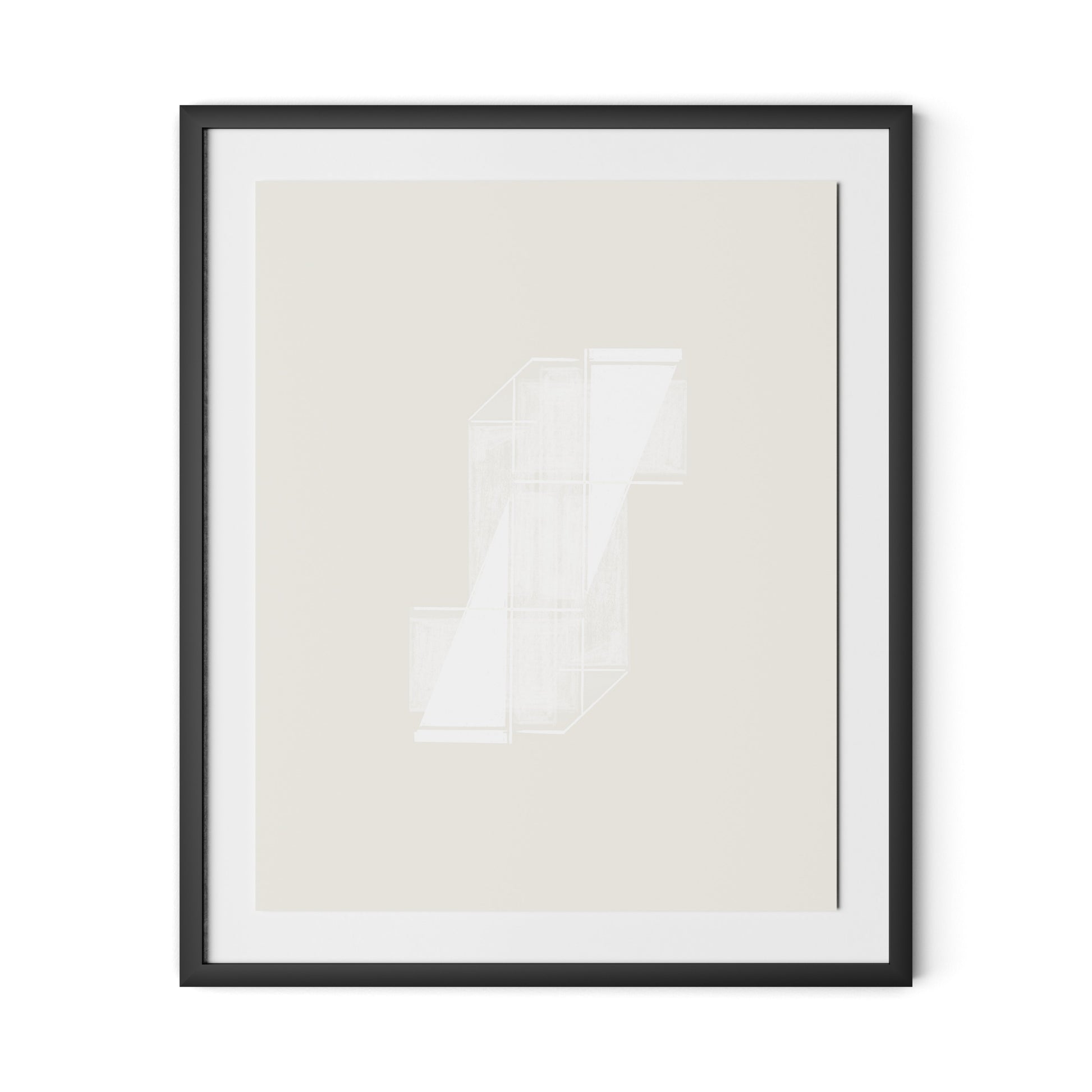 Structure 2 Framed Paper / 26.5 x 32 in / Black