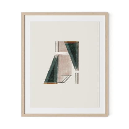 Structure 3 Framed Paper / 26.5 x 32 in / Natural Maple