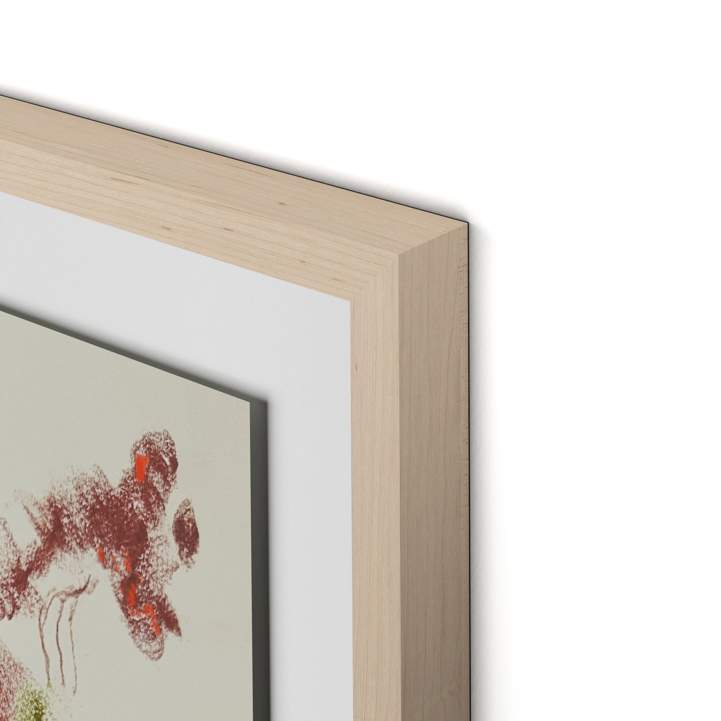 Rubbings 3 Framed Paper / 24 x 32 in / Natural Maple