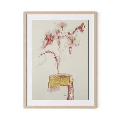 Rubbings 3 Framed Paper / 24 x 32 in / Natural Maple