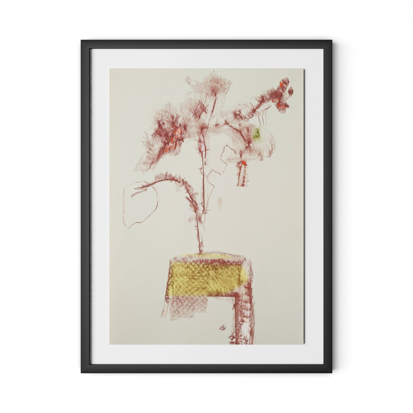 Rubbings 3 Framed Paper / 24 x 32 in / Black