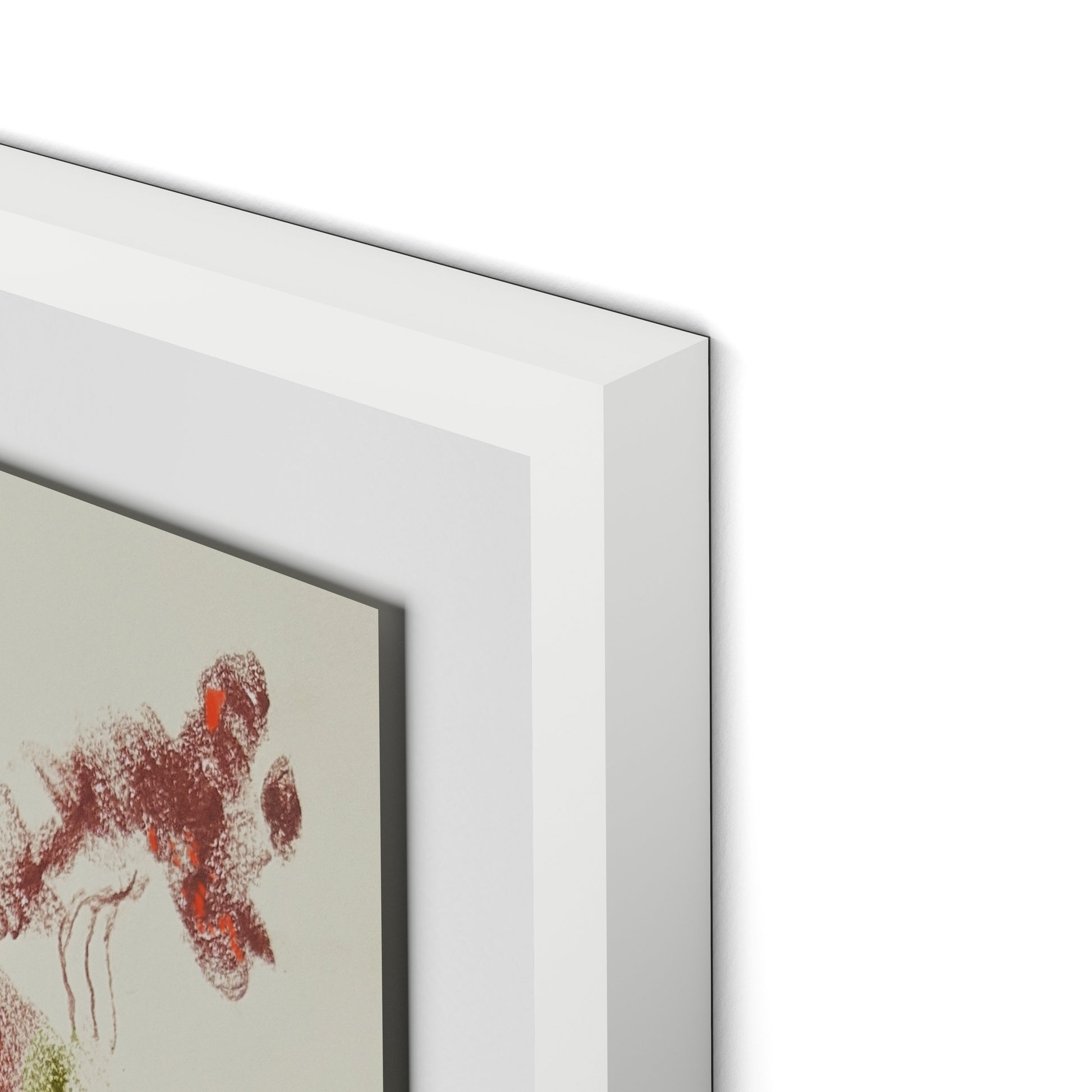 Rubbings 3 Framed Paper / 24 x 32 in / White