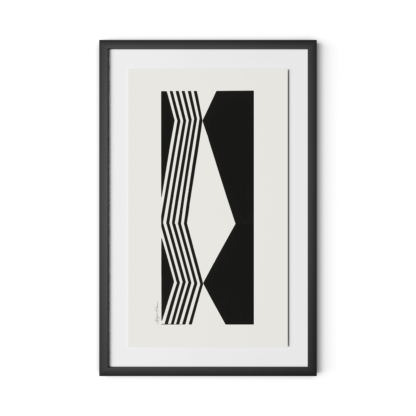 Touch Framed Paper / 20.5 x 32 in / Black