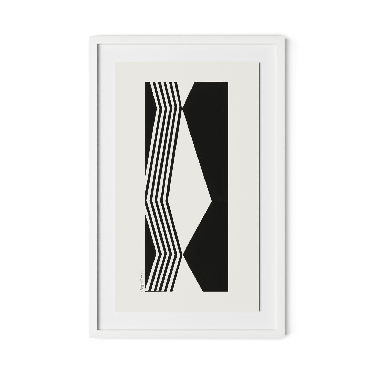 Touch Framed Paper / 20.5 x 32 in / White