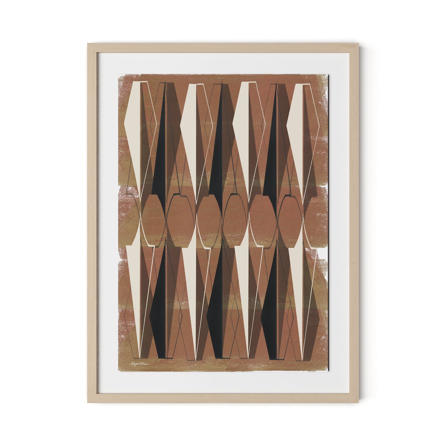 Ample Protection Framed Paper / 24 x 32 in / Natural Maple