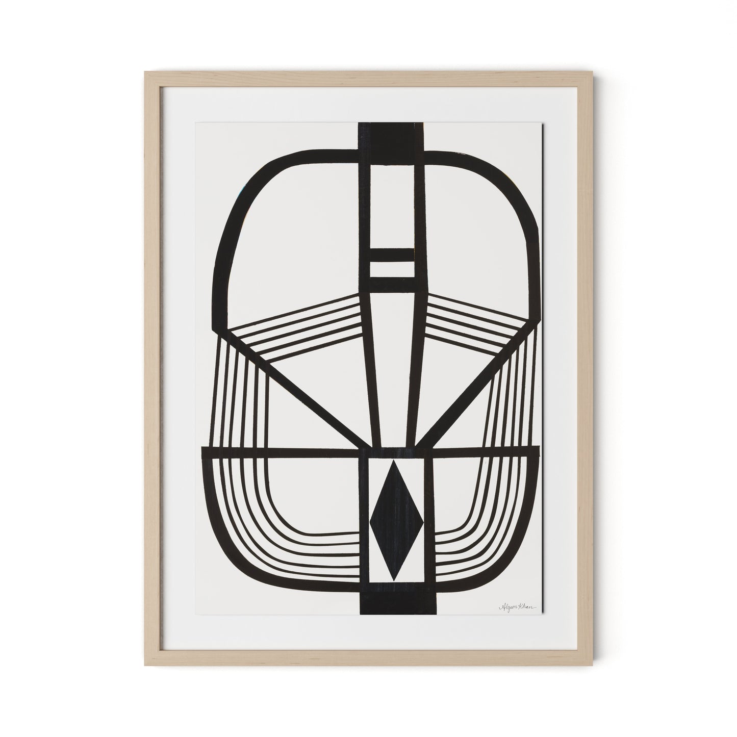 Imperfect Present Framed Paper / 24 x 32 in / Natural Maple