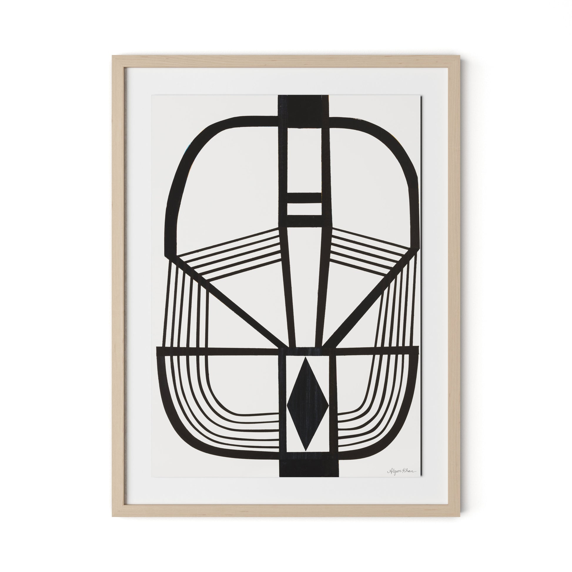 Imperfect Present Framed Paper / 24 x 32 in / Natural Maple