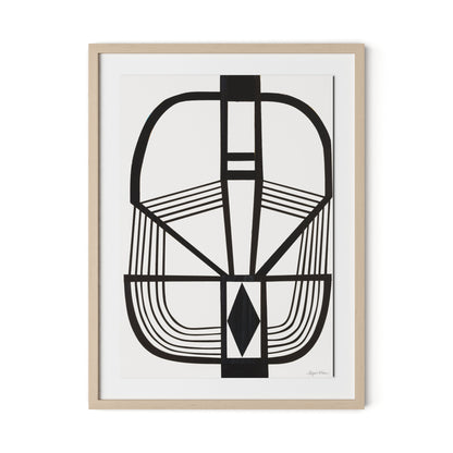 Imperfect Present Framed Paper / 24 x 32 in / Natural Maple