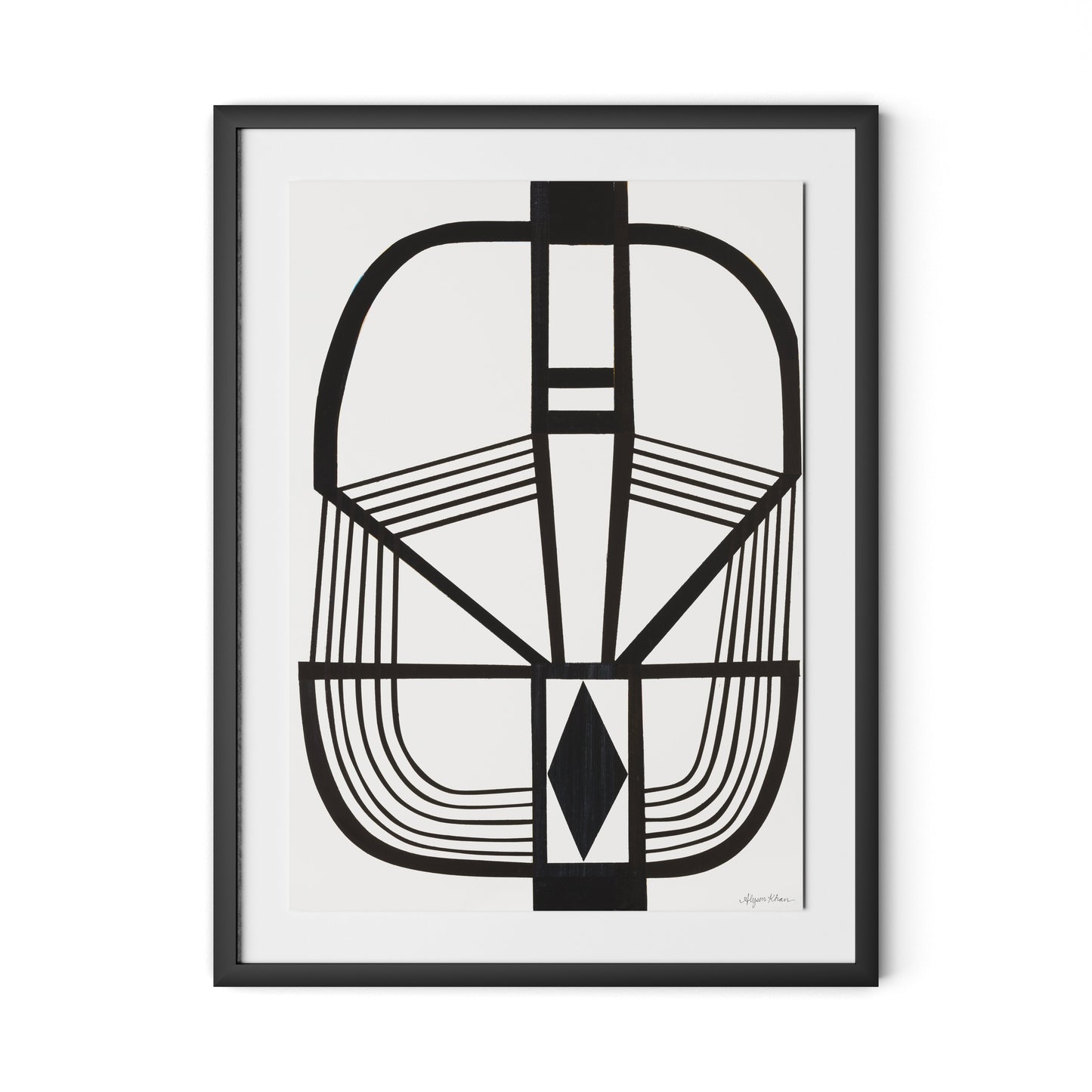 Imperfect Present Framed Paper / 24 x 32 in / Black