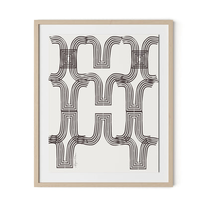 Arcs (Chocolate) Framed Paper / 26.5 x 32 in / Natural Maple