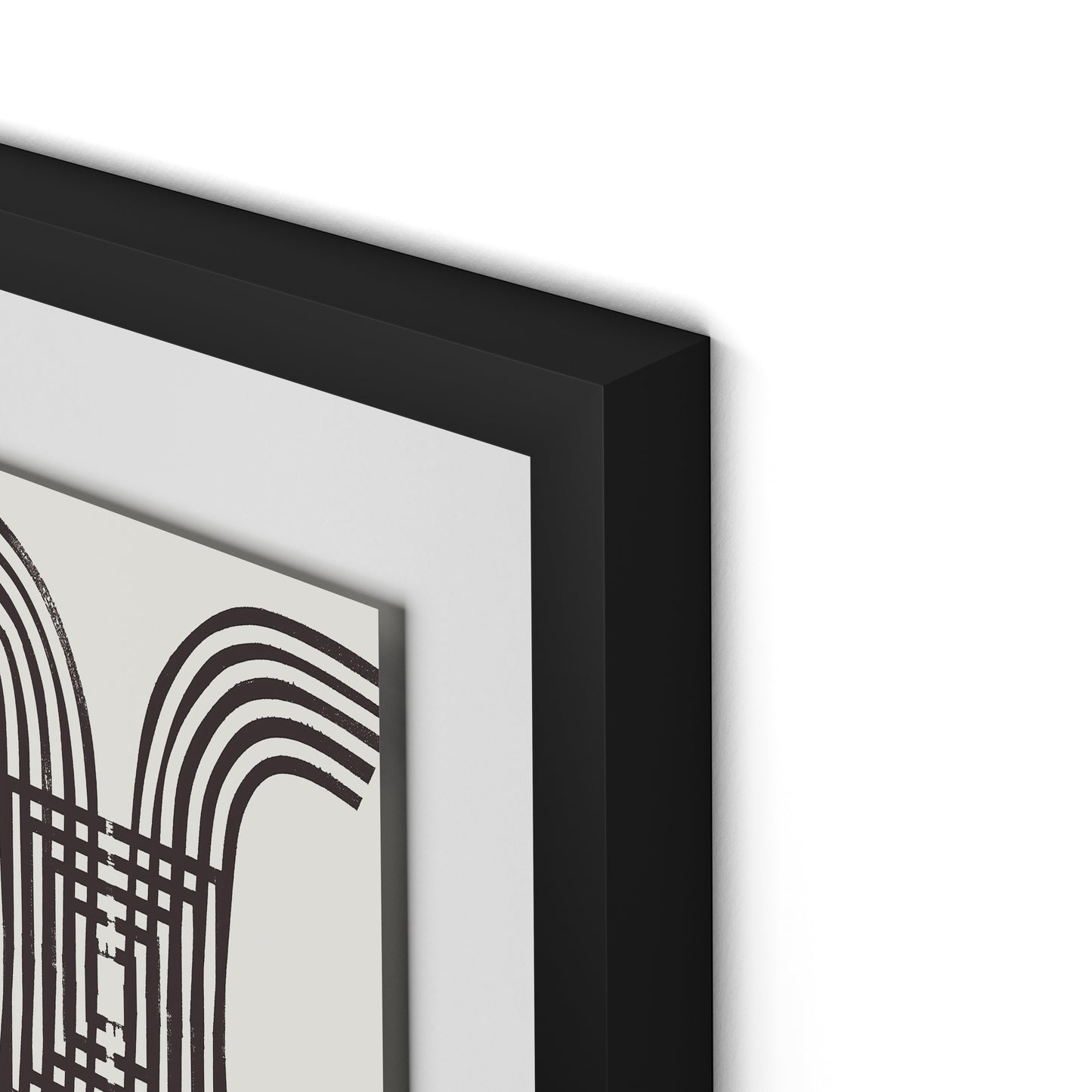 Arcs (Chocolate) Framed Paper / 26.5 x 32 in / Black